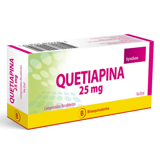 Quetiapina 25 MG x 30 Comprimidos Synthon