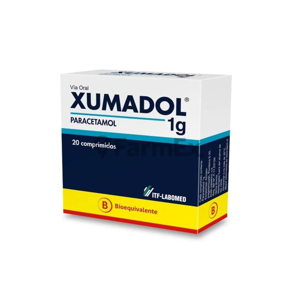 Xumadol Paracetamol 1 G 20 Comprimidos